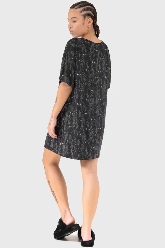 Killstar Loungewear Women Familiar Woods TShirt Dress