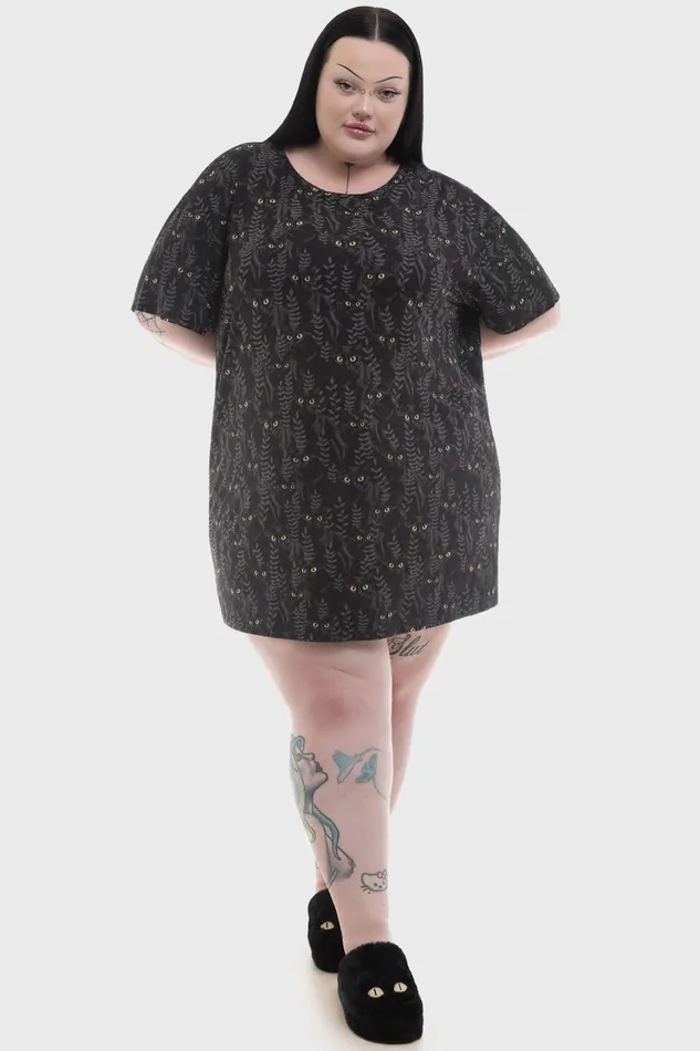 Killstar Loungewear Women Familiar Woods TShirt Dress