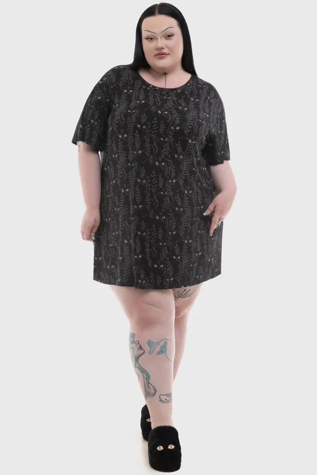 Killstar Loungewear Women Familiar Woods TShirt Dress