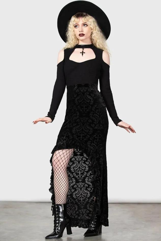 Killstar Maxi Skirts Women Maudlin Maxi Skirt