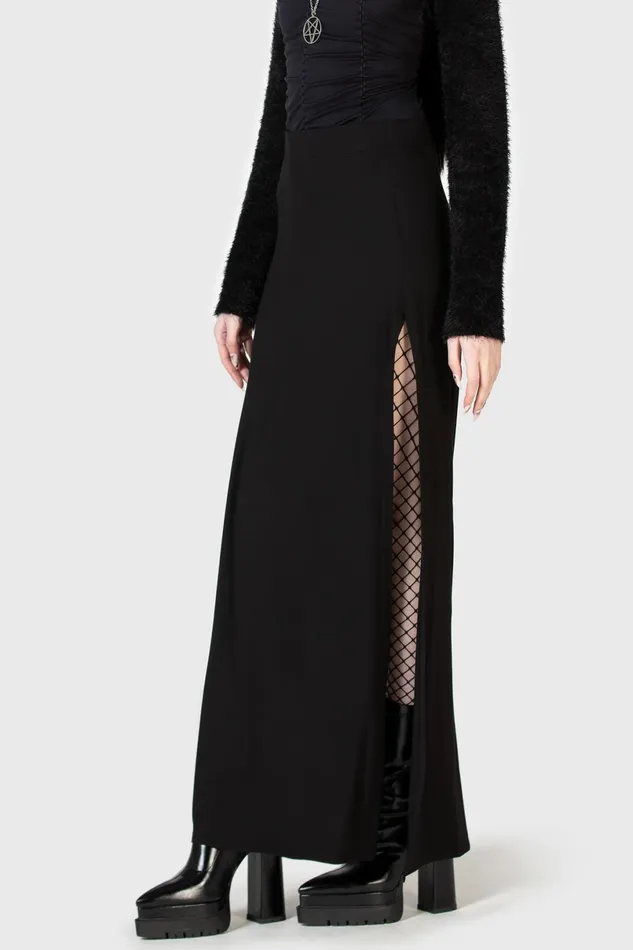 Killstar Maxi Skirts Women Nocturnal Shade Maxi Skirt