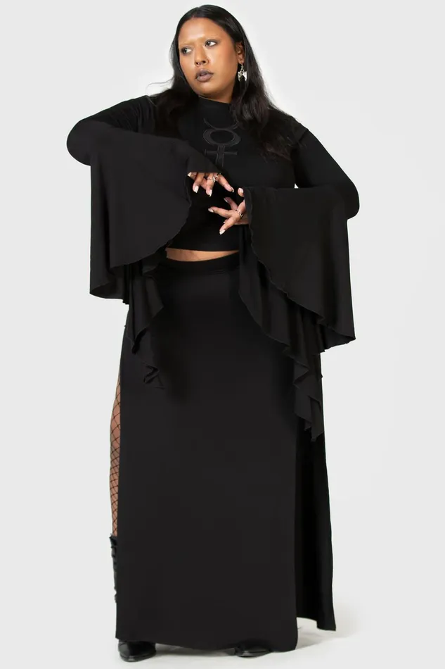 Killstar Maxi Skirts Women Nocturnal Shade Maxi Skirt