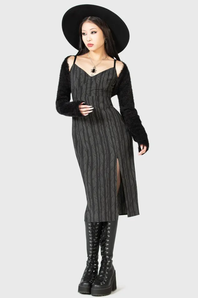 Killstar Midi Women Moonlit Bloom Slip Dress