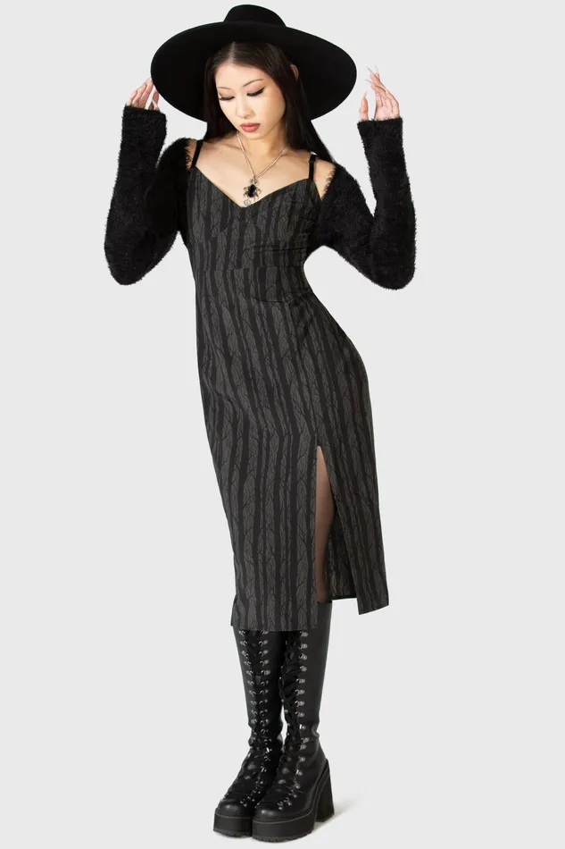 Killstar Midi Women Moonlit Bloom Slip Dress