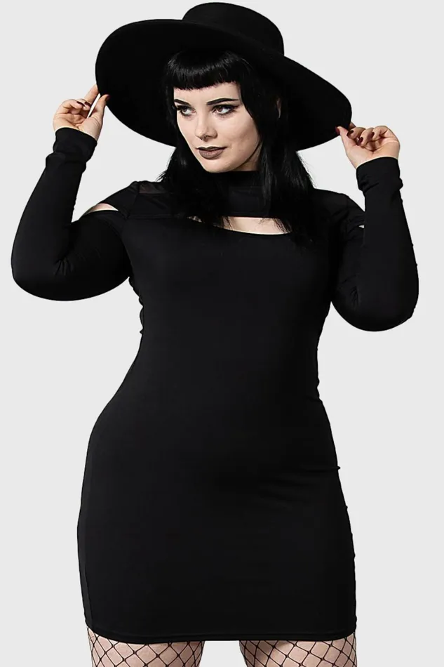 Killstar Mini Women Cosmic Shift Long Sleeve Dress