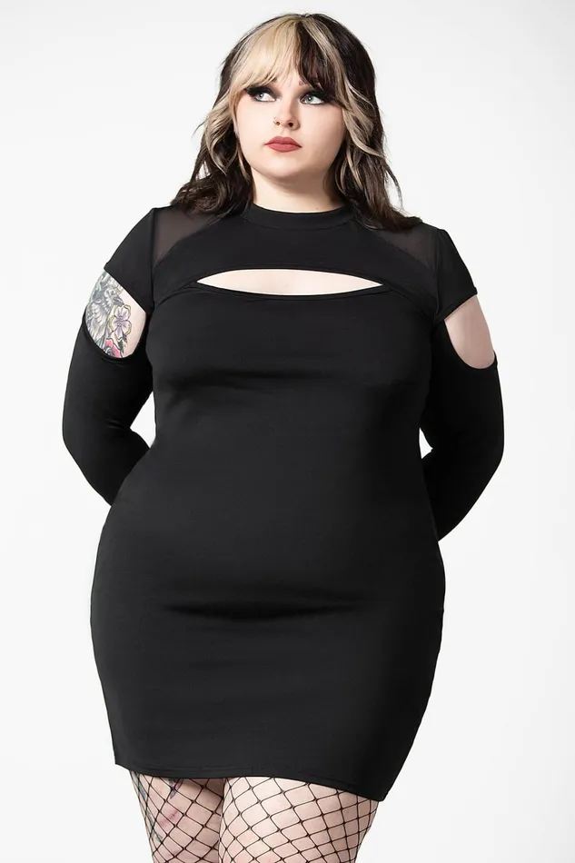 Killstar Mini Women Cosmic Shift Long Sleeve Dress