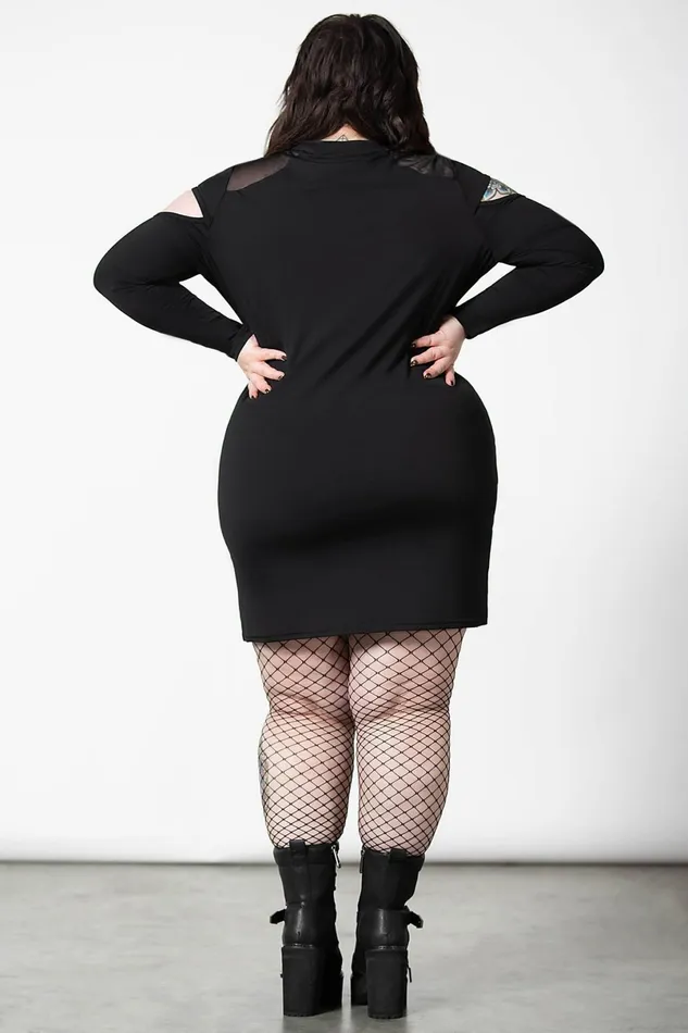 Killstar Mini Women Cosmic Shift Long Sleeve Dress