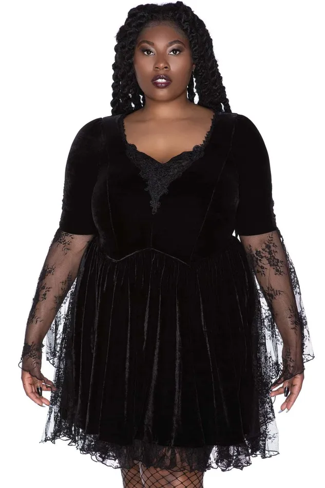 Killstar Party Women Marya Brocade Dress PLUS