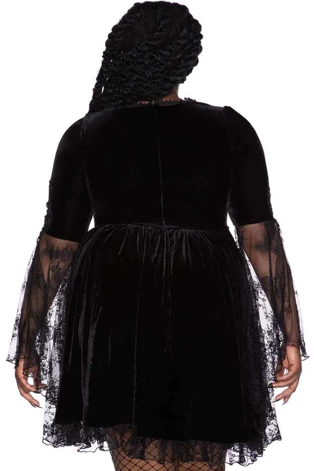 Killstar Party Women Marya Brocade Dress PLUS