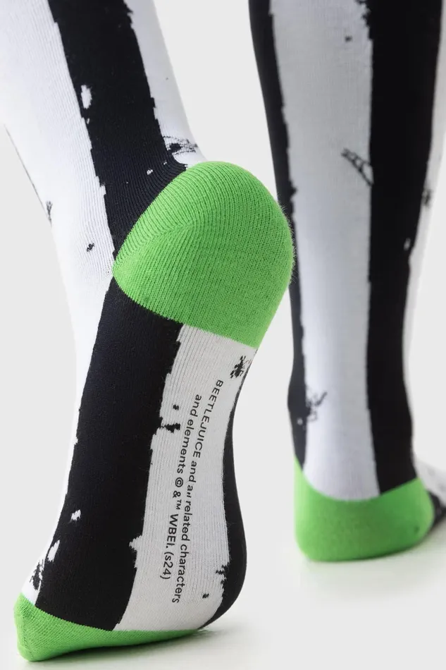 Killstar Socks and Tights Women Distressed Stripe Knee High Socks