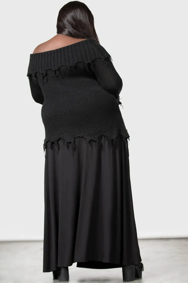 Killstar Sweaters Women Aelfwine Asymmetric Sweater