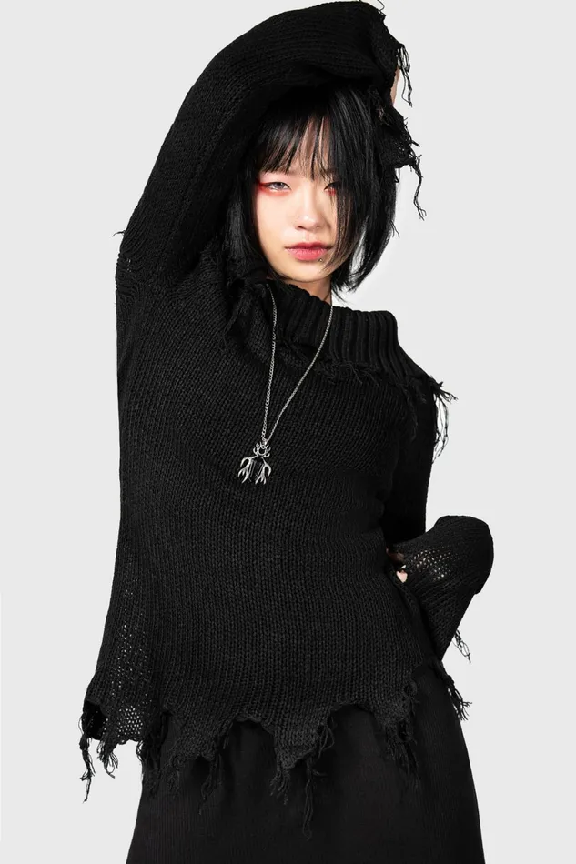 Killstar Sweaters Women Aelfwine Asymmetric Sweater