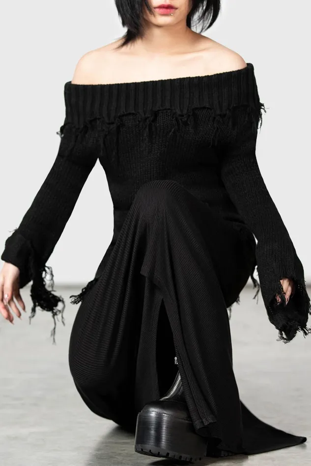 Killstar Sweaters Women Aelfwine Asymmetric Sweater