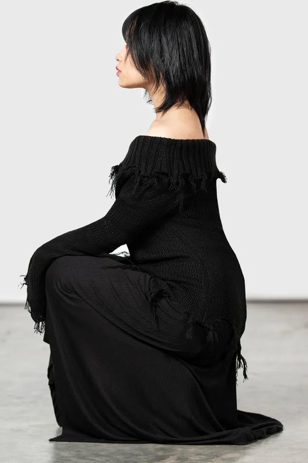 Killstar Sweaters Women Aelfwine Asymmetric Sweater