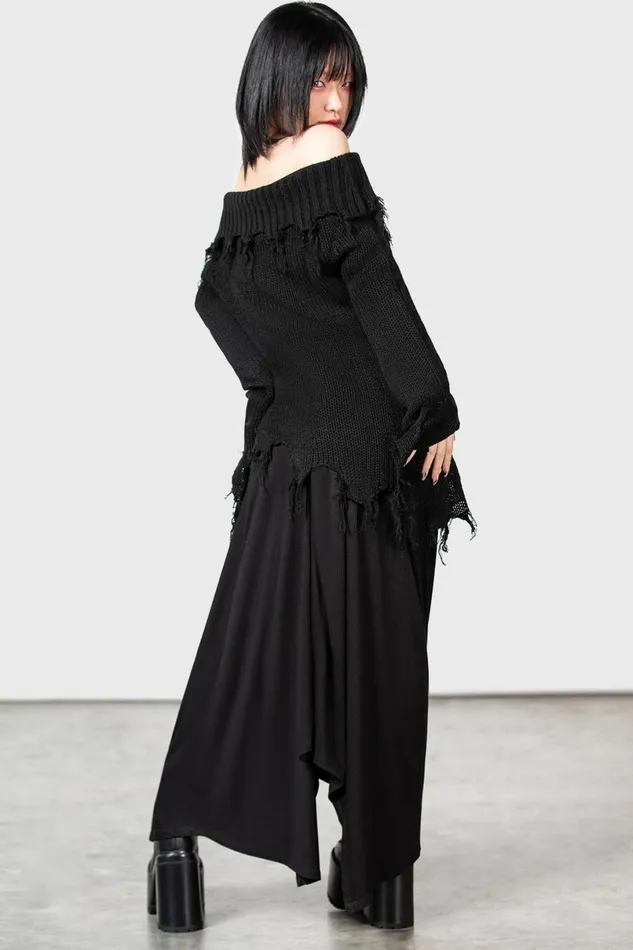Killstar Sweaters Women Aelfwine Asymmetric Sweater