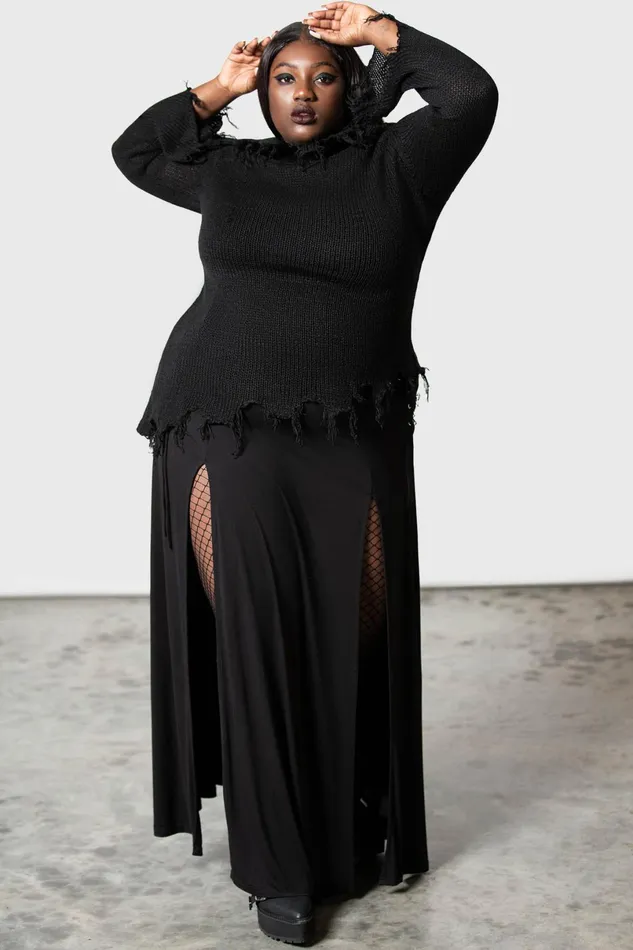Killstar Sweaters Women Aelfwine Asymmetric Sweater