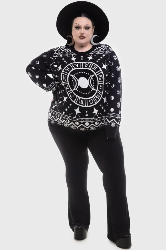 Killstar Sweaters Women Cosmic Hallowmas Sweater