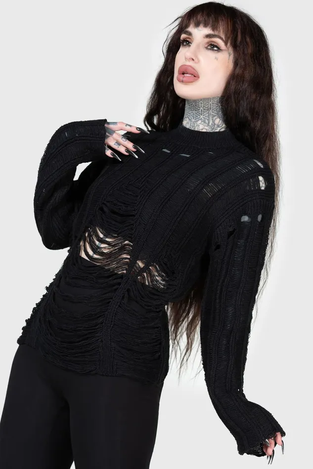 Killstar Sweaters Women Crypt Convert Sweater