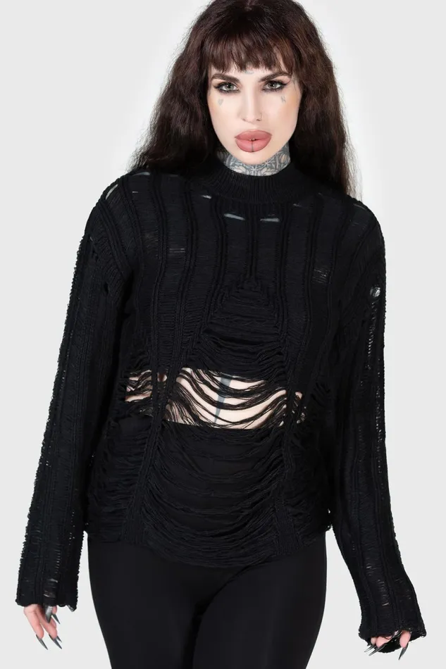 Killstar Sweaters Women Crypt Convert Sweater