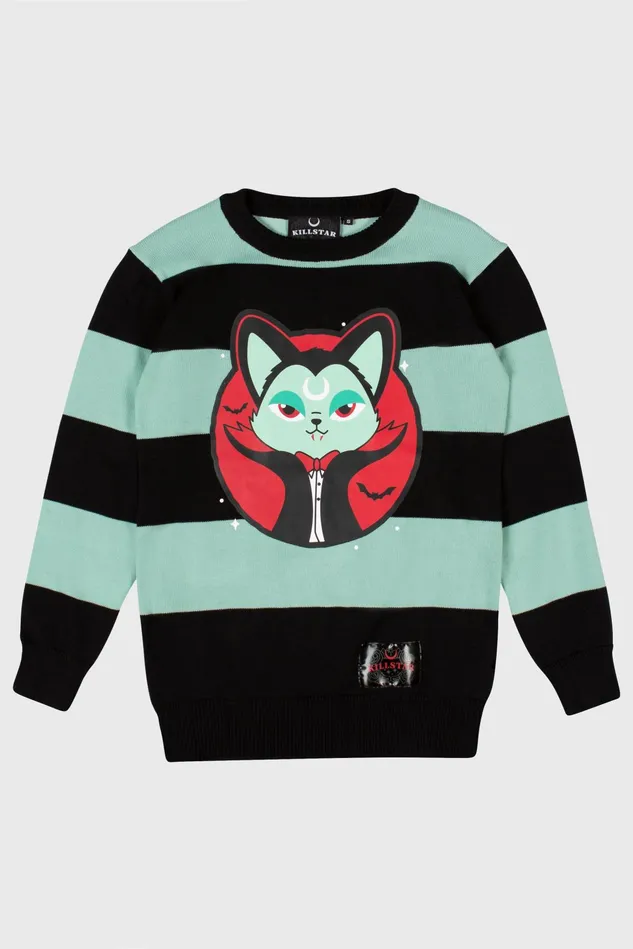 Killstar Sweaters Women Vampurr Stripe Sweater MINT
