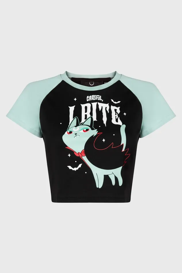 Killstar TShirts and Vests Women Cat Spat Shrunk Tee