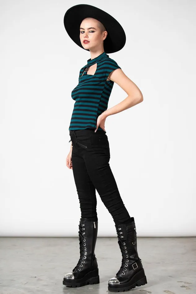 Killstar TShirts and Vests Women Lamia Top GREEN