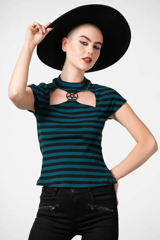 Killstar TShirts and Vests Women Lamia Top GREEN