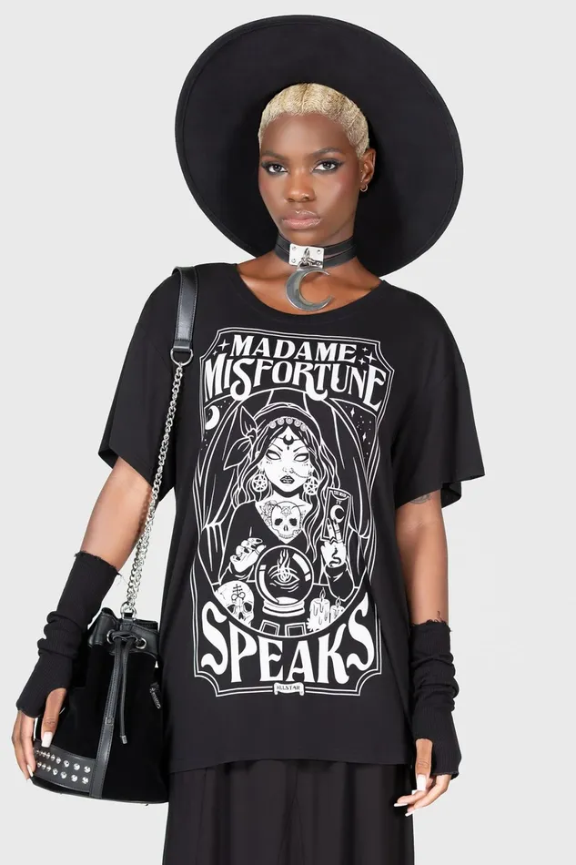 Killstar TShirts and Vests Women Madame Misfortune Relaxed Top