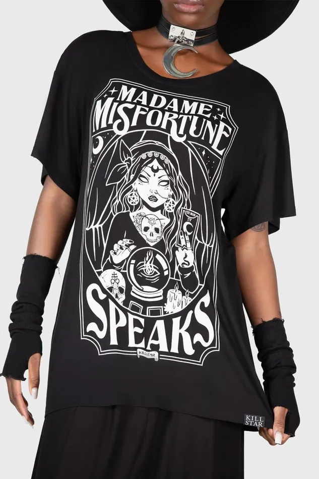 Killstar TShirts and Vests Women Madame Misfortune Relaxed Top
