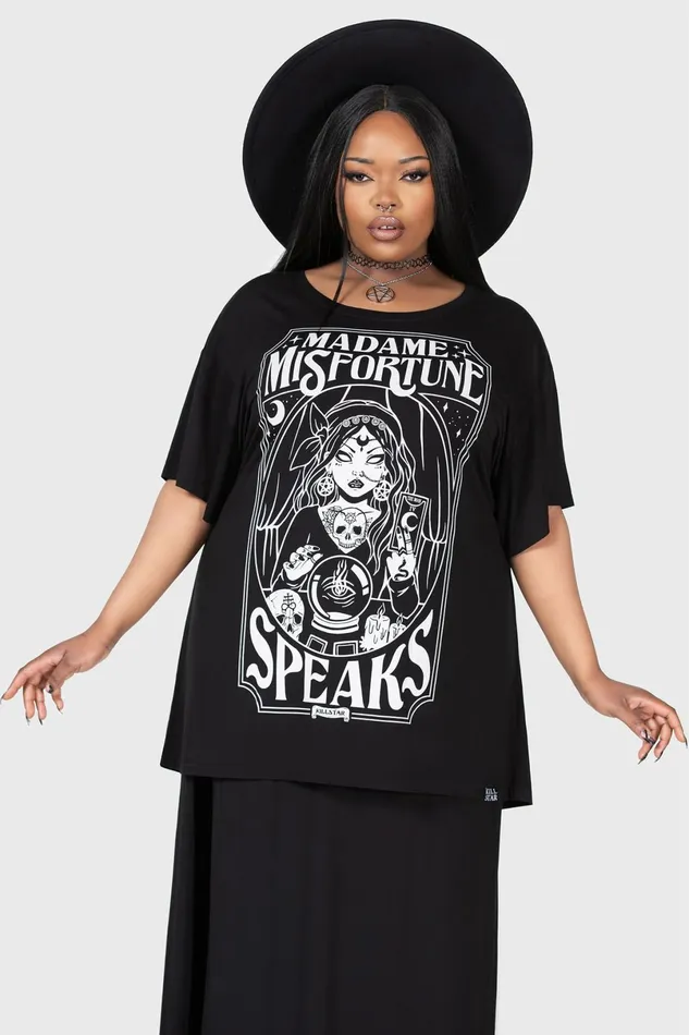 Killstar TShirts and Vests Women Madame Misfortune Relaxed Top