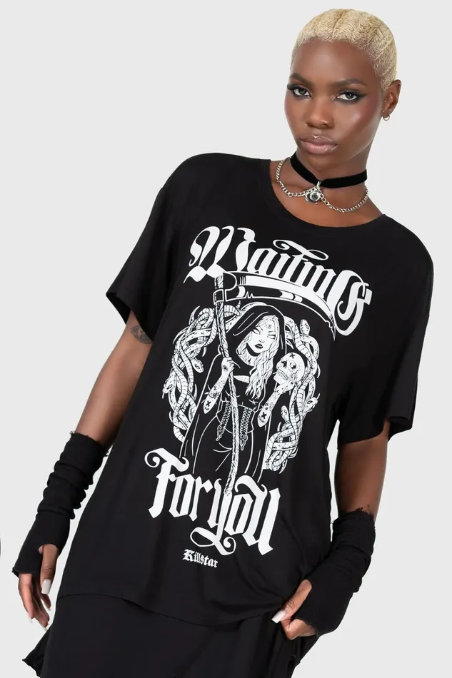 Killstar TShirts and Vests Women Waiting For You Relaxed Top