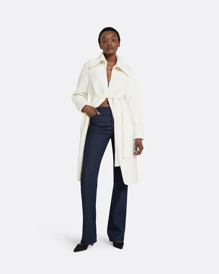 Knitwear Kez Ivory Knit Coat Ivory 8211 Safiyaa Women