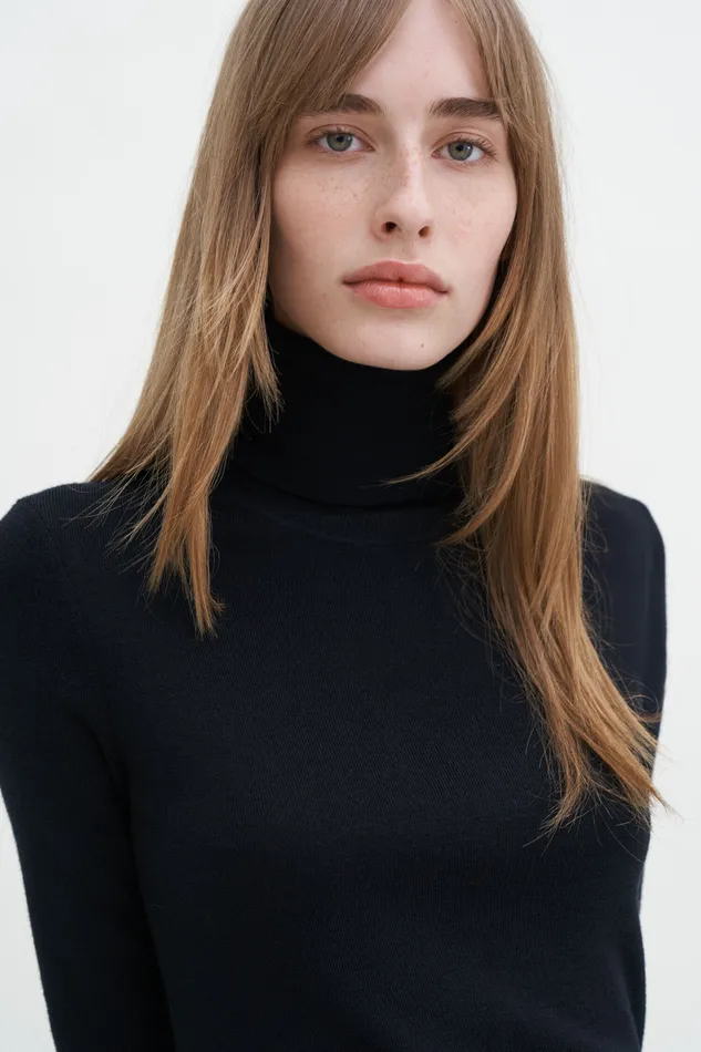 Knitwear Women filippak Merino Elbow Sleeve Top Black
