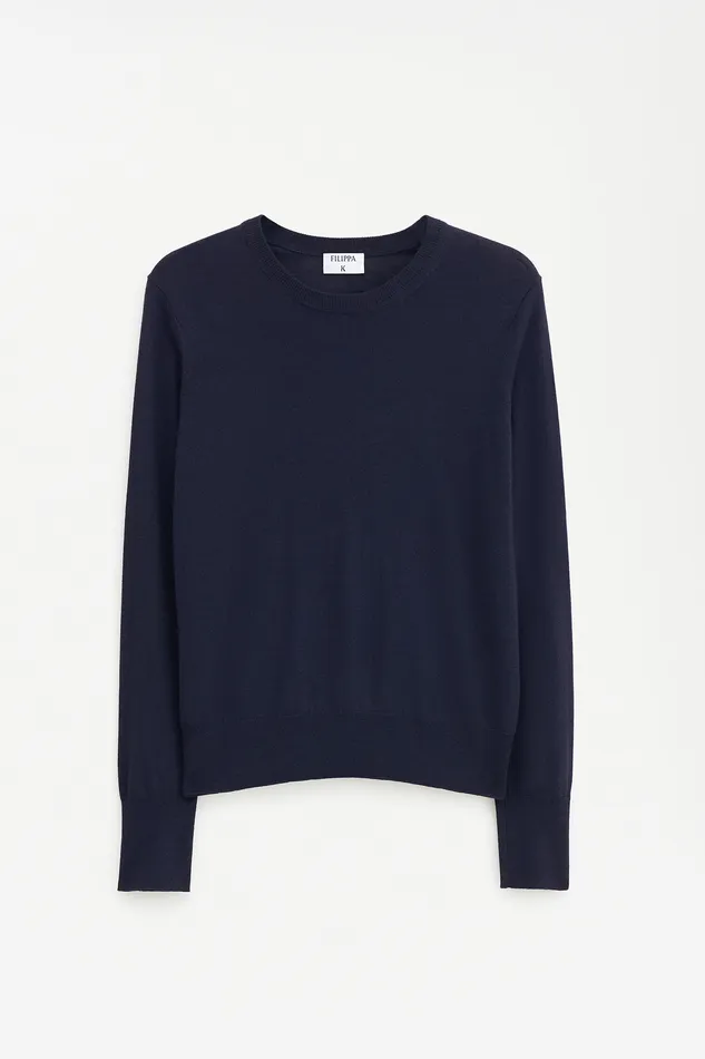 Knitwear Women filippak Merino Rneck Sweater Navy