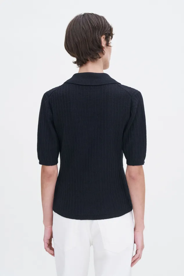Knitwear Women filippak Shortsleeve Collar Cardigan Black