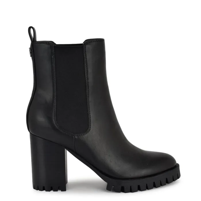 Kort Lugsole Booties Blackwhite Patent Plaid Women Nine West Boots and Booties