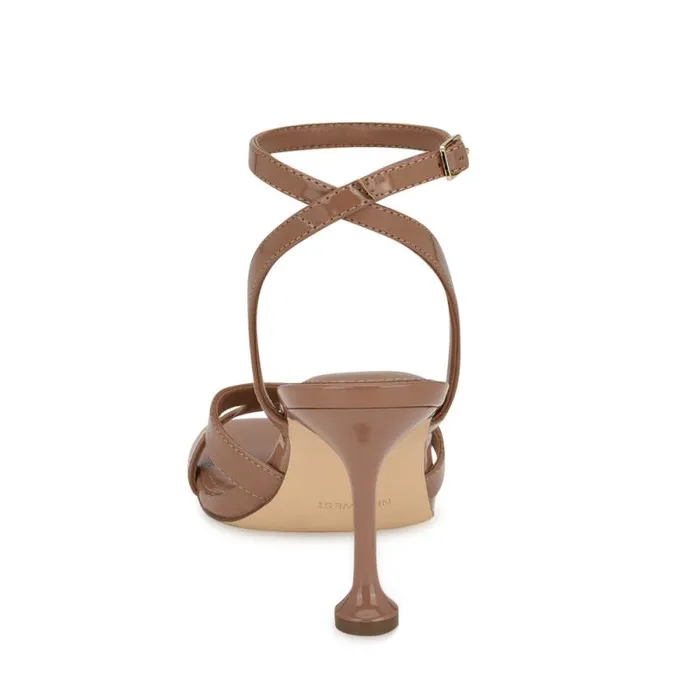 Kuane Ankle Strap Sandals Brown Women Nine West Sandals
