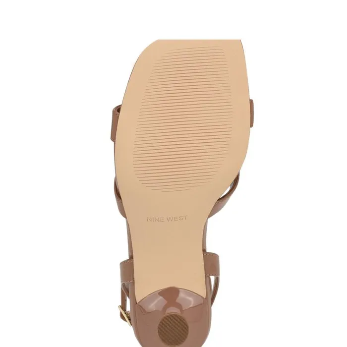 Kuane Ankle Strap Sandals Brown Women Nine West Sandals