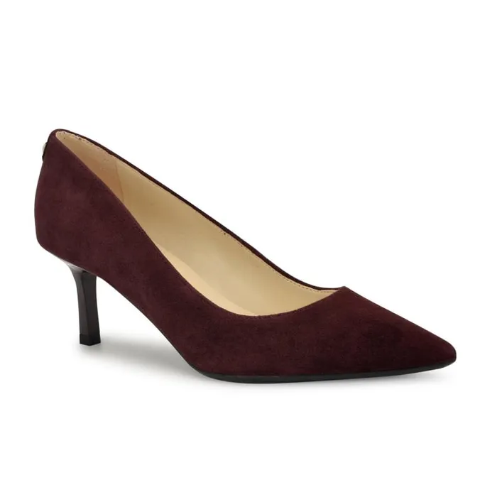 Kuna 92159 Pointy Toe Pumps Dark Red Suede Women Nine West Heels Kuna 92159 Pointy Toe Pumps Dark Red Suede Women Nine West Heels