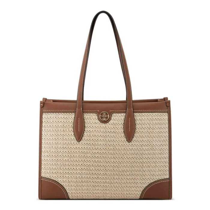 Kyelle Jet Set Tote Natural Dark Camel Women Nine West Totes and Backpacks