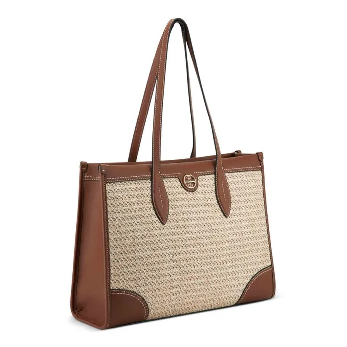 Kyelle Jet Set Tote Natural Dark Camel Women Nine West Totes and Backpacks Kyelle Jet Set Tote Natural Dark Camel Women Nine West Totes and Backpacks