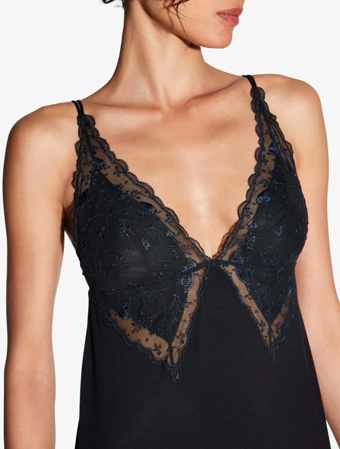 La Perla Babydoll In Onyx Women Slips and Dresses
