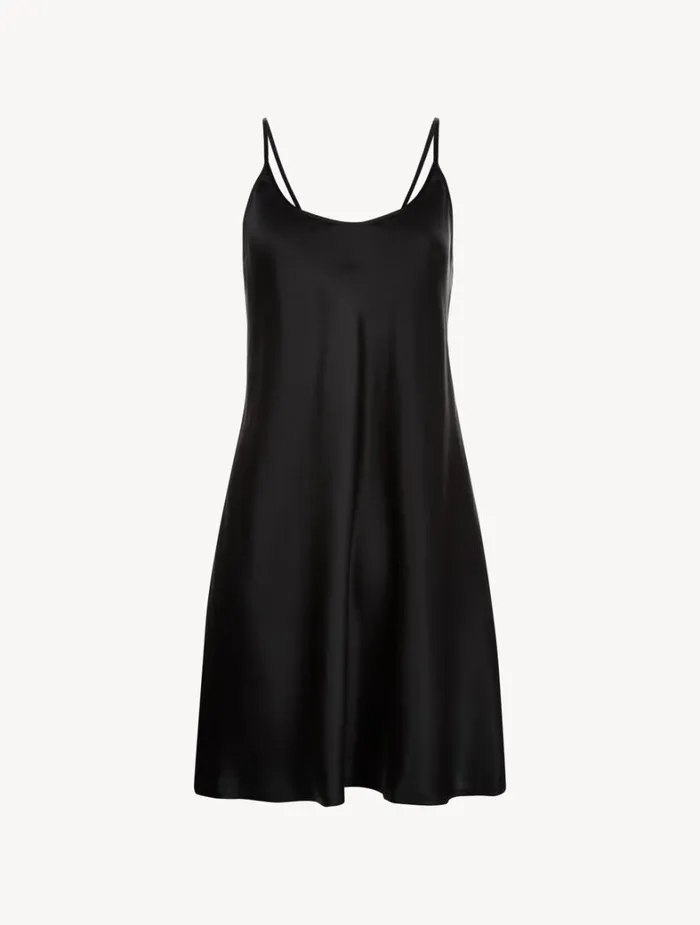La Perla Black Silk Short Slip Women Slips and Dresses