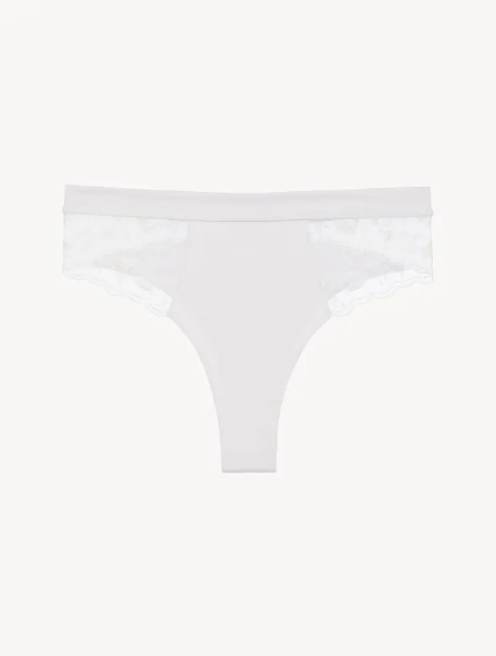 La Perla High Waisted Briefs In Lys With Embroidered Tulle Women Highwaist