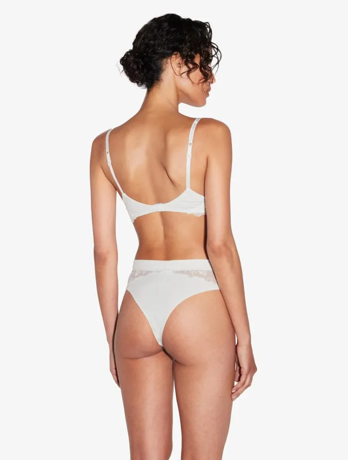 La Perla High Waisted Briefs In Lys With Embroidered Tulle Women Highwaist
