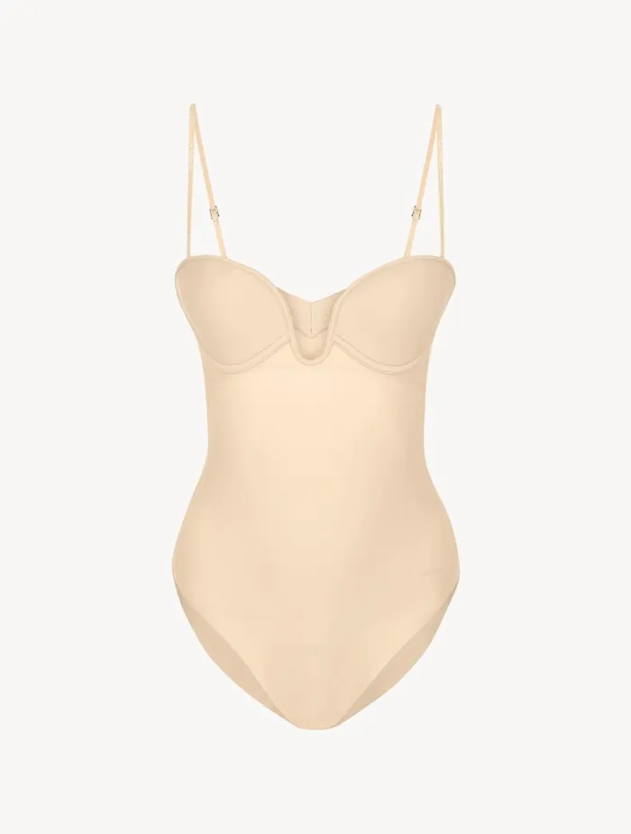 La Perla Lattecoloured Underwired Padded Ubra Bodysuit Women Bodysuits and Bustiers