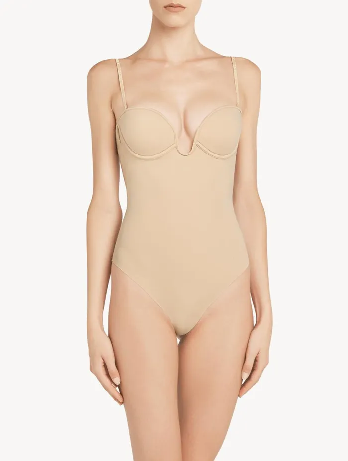 La Perla Lattecoloured Underwired Padded Ubra Bodysuit Women Bodysuits and Bustiers