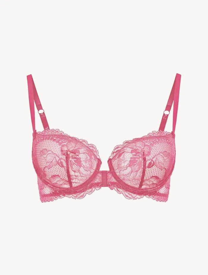 La Perla Luxury Lace Balconette Bra In Wild Orchid Women Balconette