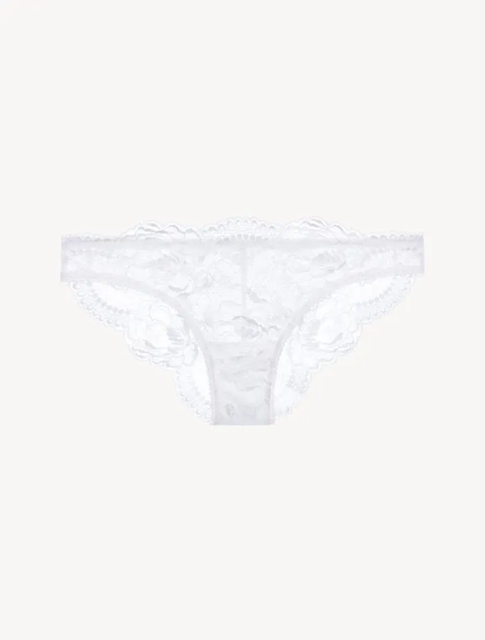 La Perla Luxury Lace Brazilian Panties In White Women Brazilian