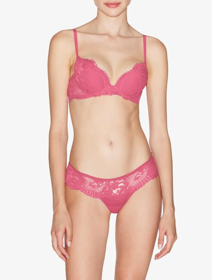 La Perla Luxury Lace Thong In Wild Orchid Women G String and Thong